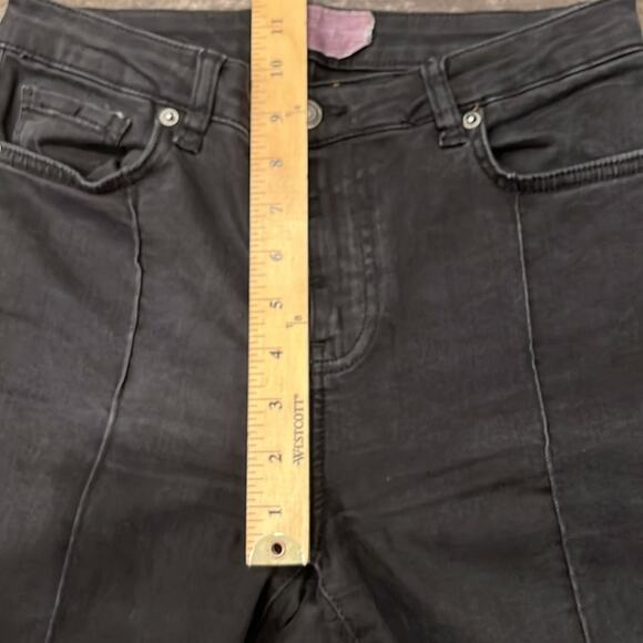 Free People Women's Seamed Leg Skinny Jean Black Wash Size 29 - Picture 8 of 12
